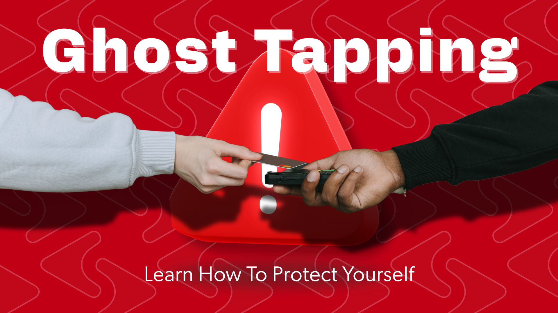 Card hovering over a tap to pay device