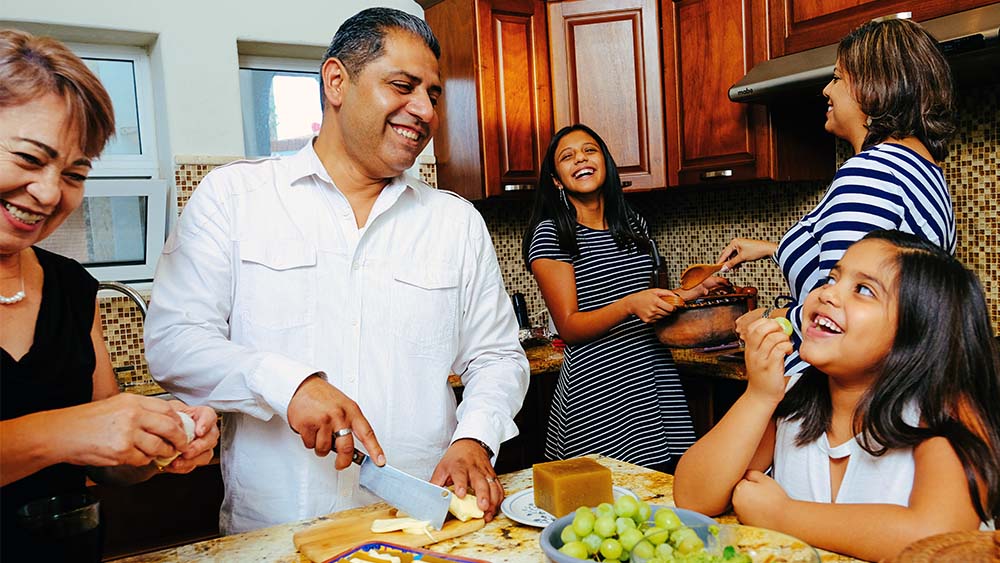 Happy Family in Kitchen