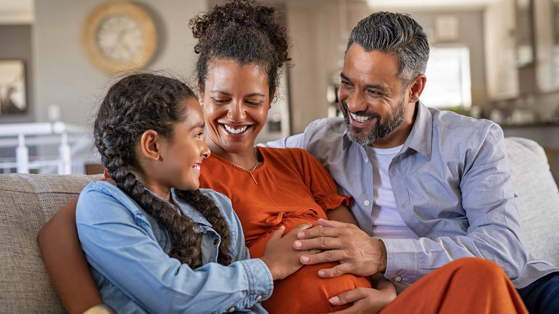 Pregnant Mother with family